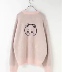 ちいかわ　LOWRYS FARM ちいかわニットカーディガン ピンク