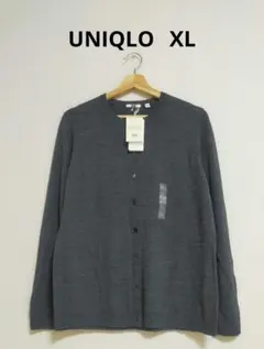 【新品】ユニクロ　エクストラファインメリノクルーネックカーディガン　XL