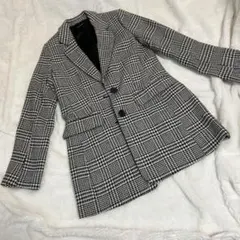 新品　白黒チェックジャケット