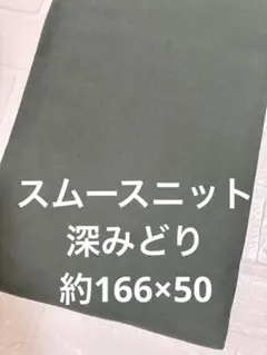 スムースニット生地 深みどり 無地 約166×50