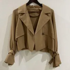 Mila Owen ショートトレンチジャケット　キャメル