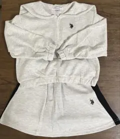 【しまむら】U.S. POLO ASSN. ライトグレー セット アップ120