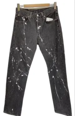 リーバイス　501 ブラックデニム　先染め　ペンキ加工　90s アメカジ　古着