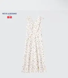 フラワープリント ホワイトワンピース Mサイズ