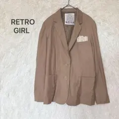 RETRO GIRL テーラードジャケット ライトブラウン FREE 上品のサムネイル