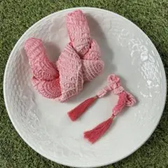 あ*き様 七五三髪飾り　ピンク　かのこちんころ2点セット　（繋ぎ）日本髪　七五三