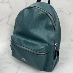 希少 COACH コーチ リュック グリーン ペプルドレザー 30550のサムネイル