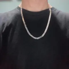 シルバー 【925刻印あり】　アンカータイプネックレス　長さ60㎝　太さ5ミリ