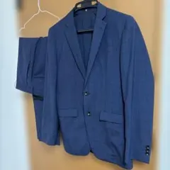 スーツセレクト　ネイビー チェック柄 ビジネススーツ　セットアップ