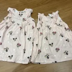 姉妹お揃い ミニー ワンピース 90cm 80cmのサムネイル