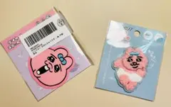 おぱんちゅうさぎ ステッカー2個セット　ししゅう・ビックフェイス