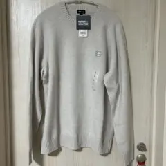 新品未使用❣️UNIQLOカウズラムクルーネックセーター L オフホワイト