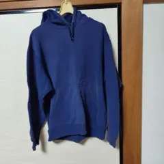 ネイビー フード付きパーカー