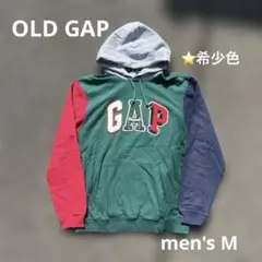 ⭐️希少色 00s old GAP 刺繍ロゴ パーカー マルチカラー ヴィンテージ