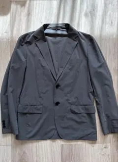 ユナイテッドアローズ セットアップジャケット COZY シアサッカー ブラックL ユナイテッドアローズ【COZY XLサイズ 美品】セットアップ 黒 シア