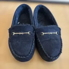 LL ブラックスエード モカシン ゴールド金具