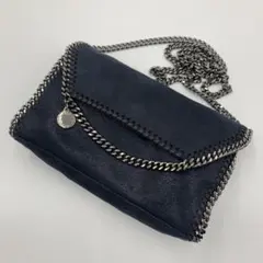 ステラ マッカートニー ファラベラ エコレザー チェーン ショルダーバッグ　紺色