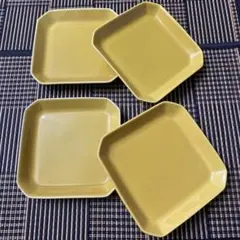 サントリー金麦 晩酌皿 京都 たち吉謹製 ４枚セット やまぶき角皿　黄