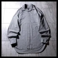 00s BANANA REPUBLIC チェックシャツ ターコイズ エメラルド