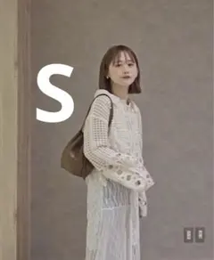 新品　yuu しまむら　透かし編み　レース編み クロシェ編み　カーディガン S