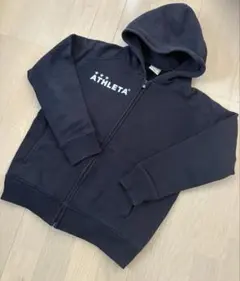 ATHLETA フード付きジップアップパーカー ブラック150
