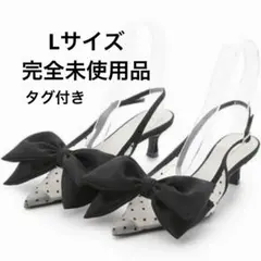 snidel ドットメッシュリボンモチーフサンダル Lサイズ ホワイトのサムネイル