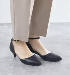 menue メヌエ ポインテッドトゥ アンクルストラップ パンプス