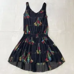 【美品】ヒステリックス　ワンピース　シフォン　ハイローヘム　スカルシャンデリアのサムネイル