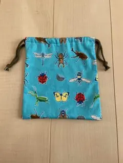 ハンドメイド巾着袋2枚セット　コップ袋　給食袋　マルチ