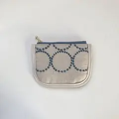 ミナペルホネン タンバリン　縁取りポーチ　ハンドメイド