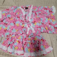 Dolly Ribbon ピンク甚平 90cm