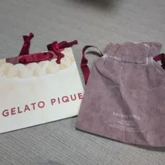 ジェラピケ　ショッパー＆ラッピング巾着セットのサムネイル