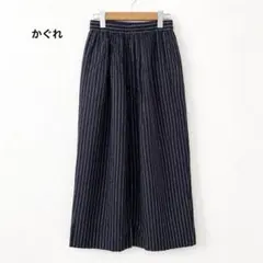 Kasurira/カスリラ パッチワーク風 ストライプサルエルパンツM〜L日本