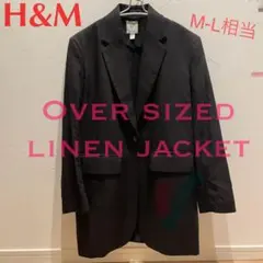 【美品】H&M リネンブレンド　オーバーサイズブレザー　リネンスーツ　春夏