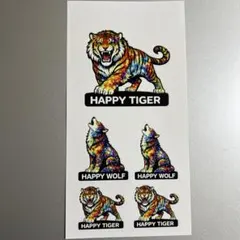 カラフル　アニマル　サイケデリック　防水 オリジナル ステッカー シール