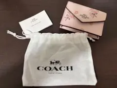 COACH 花柄フラップカードケース キーケース