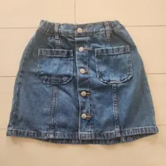 GU デニムスカート フロントボタン付き