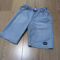 ベビードール デニムハーフパンツ ライトブルー 110