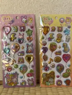 ぷくキラ　ぷくきらシール　なっとうちゃん　ふわふわらびちゃん　キャラクター