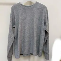 ユニクロ ソフトニットパフスリーブクルーネックT(長袖) Lサイズ