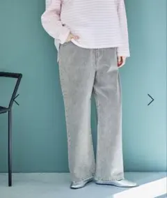 studio CLIP ストレート甘織りデニムパンツのサムネイル