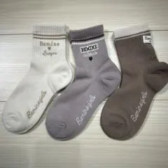 新品！キッズ子ども女の子ソックス靴下3足セット１９〜２４センチ