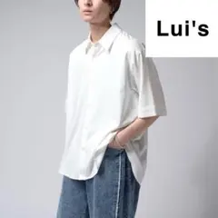 【Lui's】バンブーレーヨンエアリーショートスリーブシャツ ホワイトのサムネイル