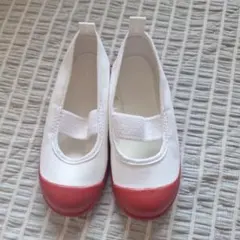 上履き バレエシューズ 16.0cm ホワイト/レッド