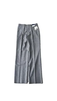 希少 80s-90s デッドストック ウールスラックス グレー ワイドストレートのサムネイル