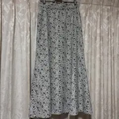 Global work 花柄 ロングフレアスカート フリーサイズ