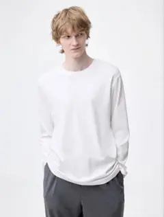 GU ソフトコットンクルーネックTシャツ　メンズM