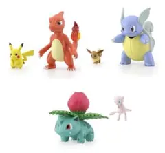 ピカチュウ＆リザード イーブイ＆カメール ミュウ＆フシギソウ スケールワールド
