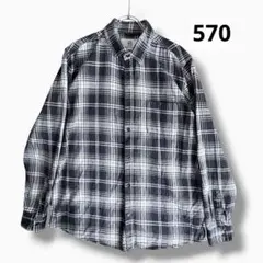 好配色 オンブレチェックBASCOM PROJECTS ネルシャツ US規格 L