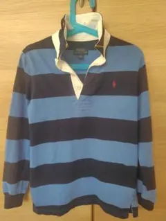 POLO ストライプ 長袖ポロシャツ